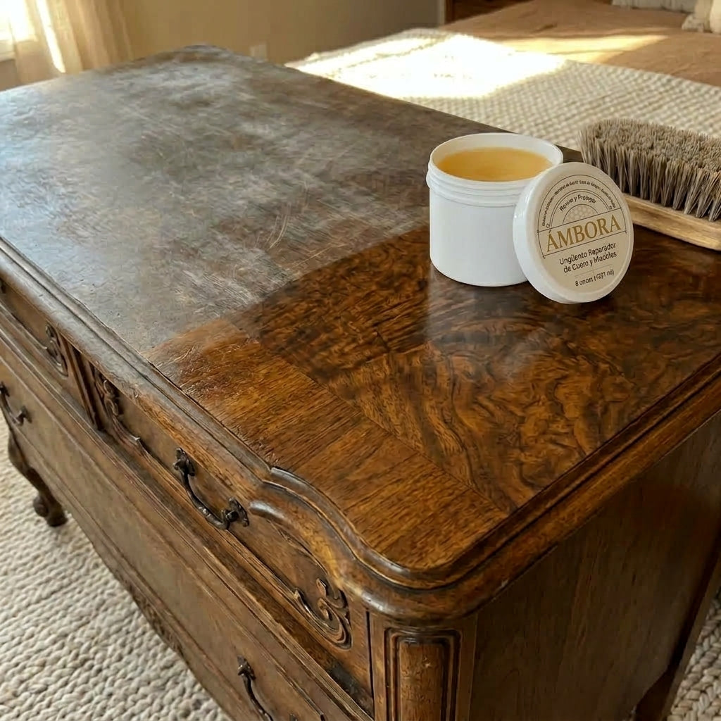 Ámbora — Bálsamo Reparador para Madera y Piel