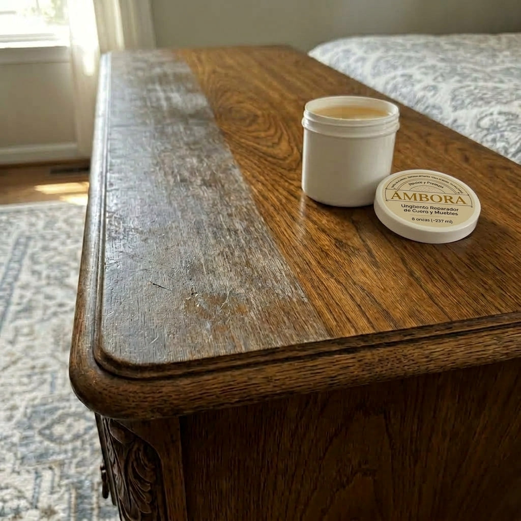 Ámbora — Bálsamo Reparador para Madera y Piel