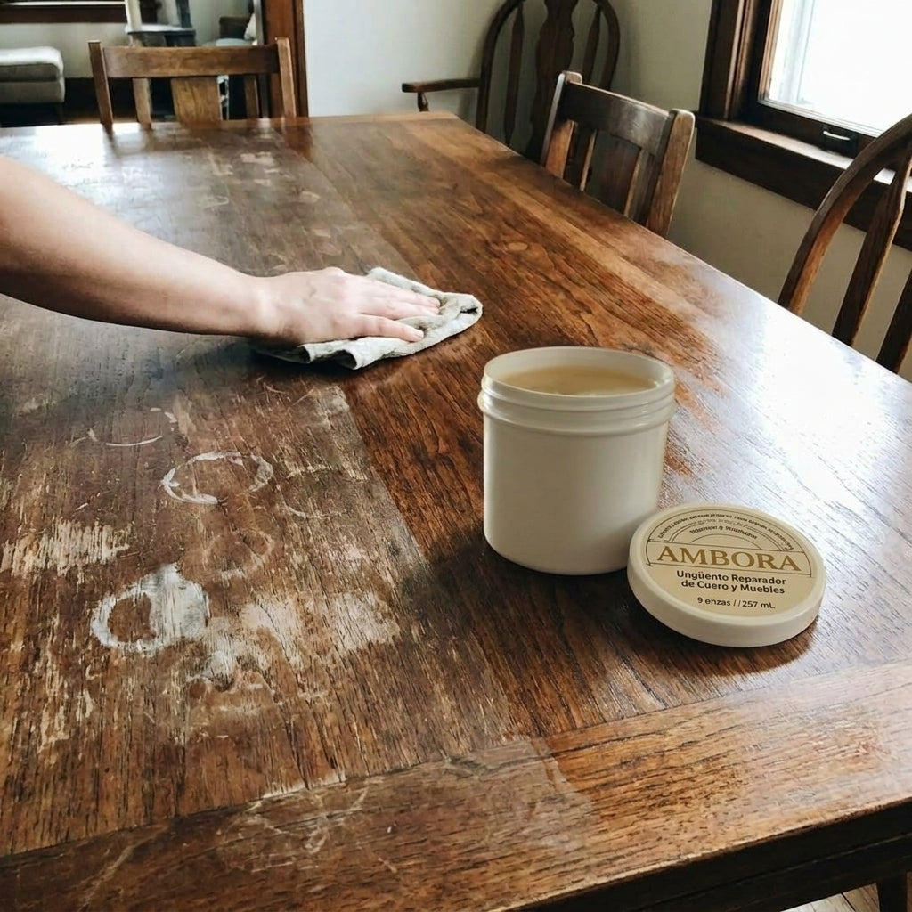 Ámbora — Bálsamo Reparador para Madera y Piel